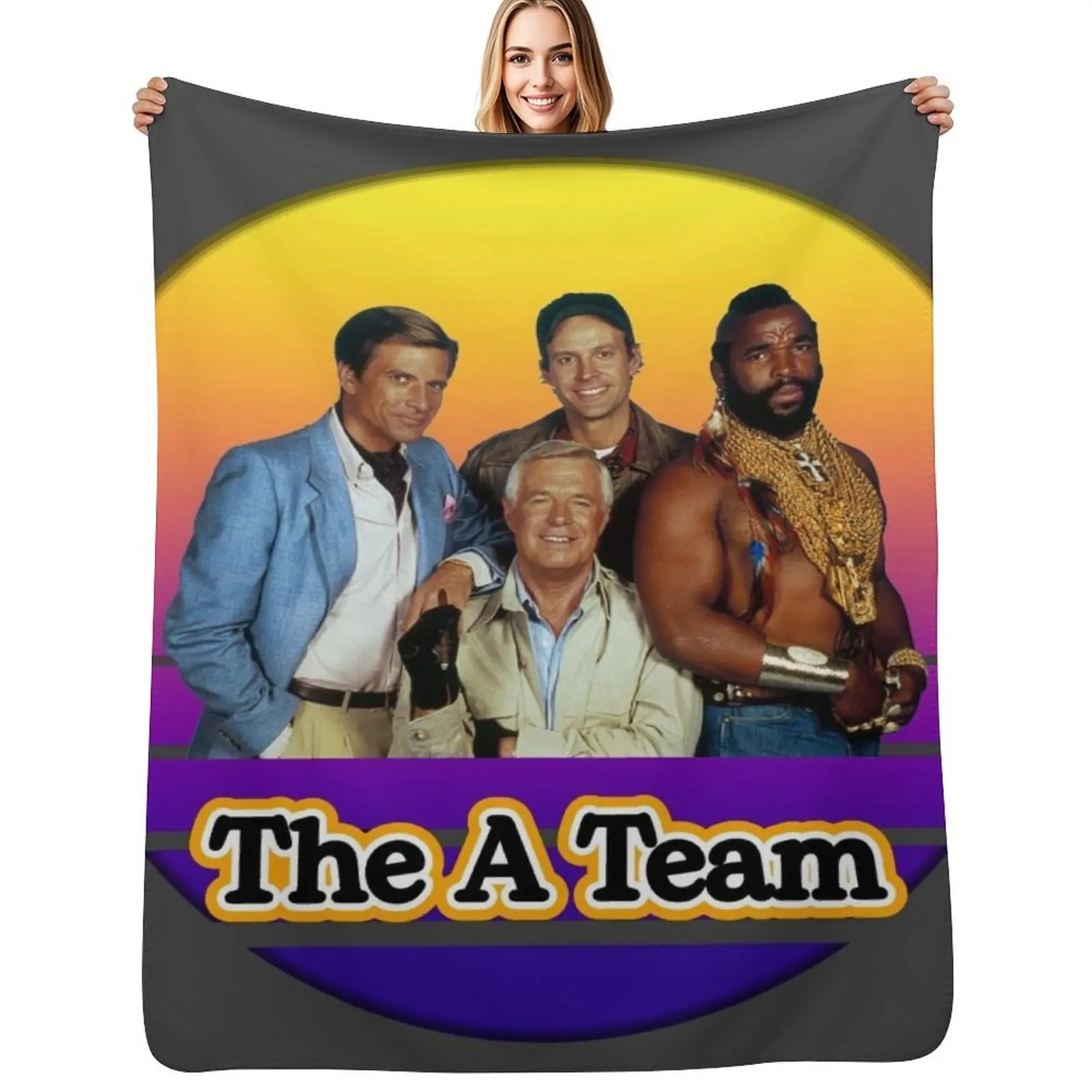 

Sunset A-team Throw Blanket Picnic Designers Sofa Quilt Blankets