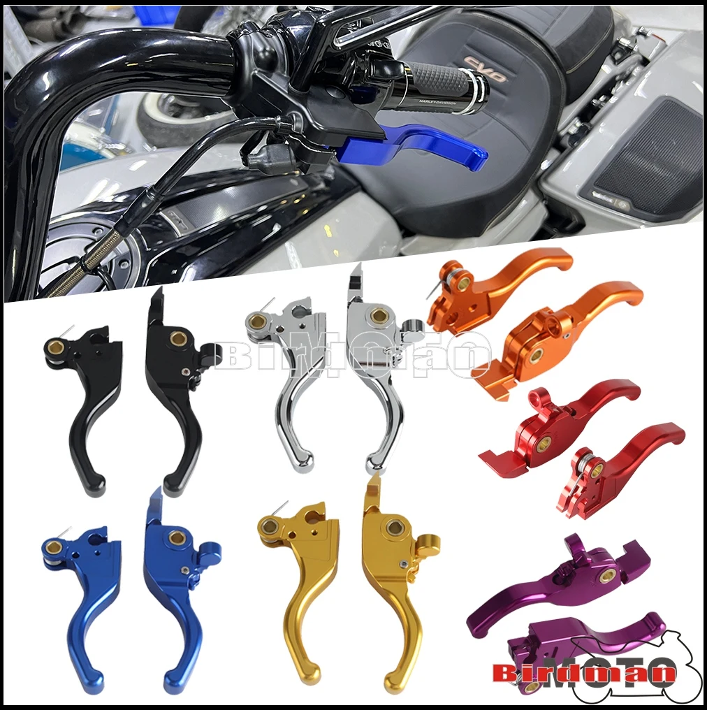 

For Harley Touring Street Glide CVO 121 FLHXSE FLHX 23-2024 Motorbike Brake Lever Clutch Lever Front Control Handles Accessories