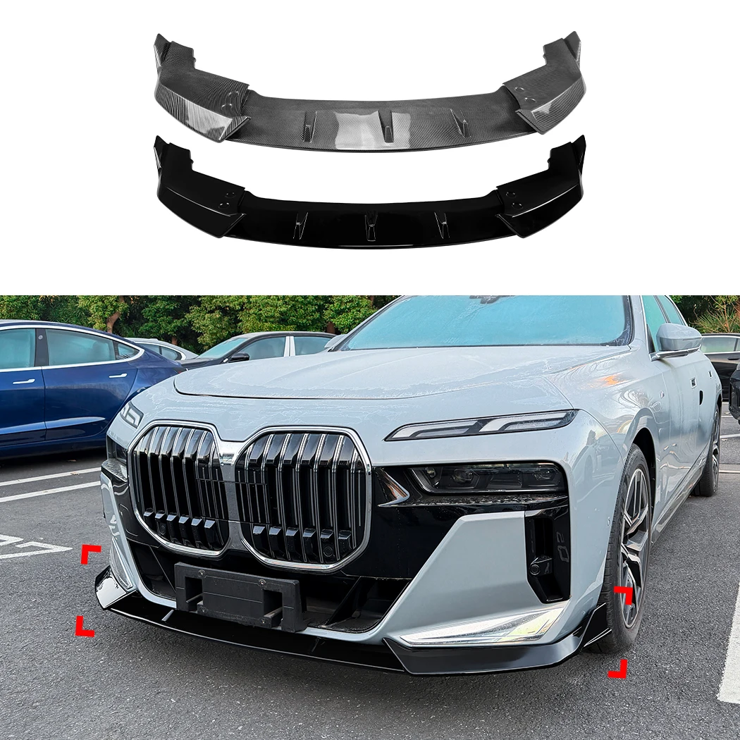 

Для BMW 7 серии i7 G70 G73 M Sport 2023-2025: Накладка на передний бампер, сплиттер, диффузор, тюнинг, ABS-карбон, защитная накладка-канард