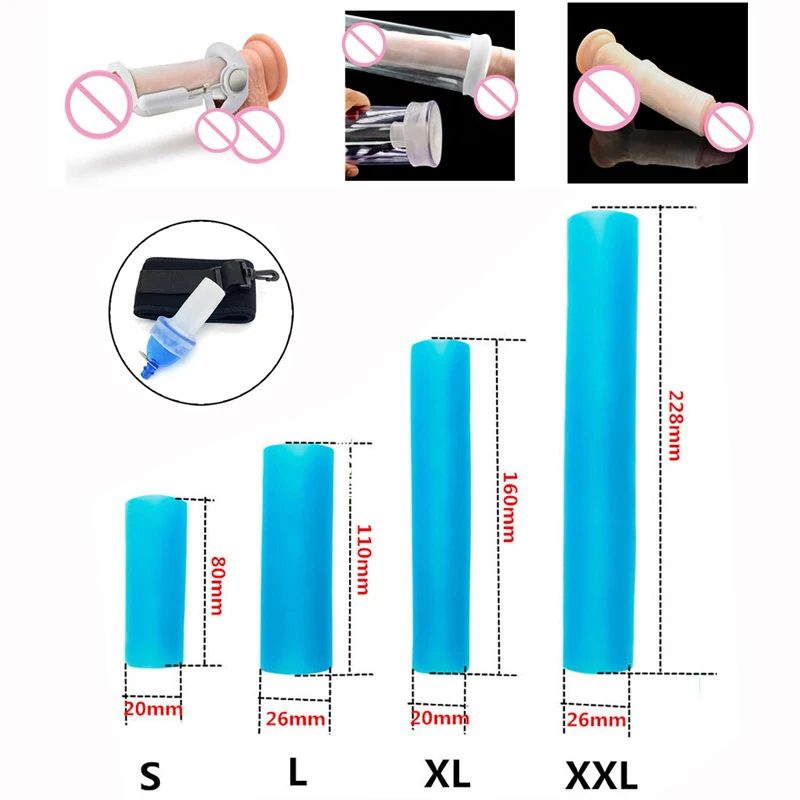 Sleeve for Penis Extender Pump Enlargement Silicone Glans Protector Cap Replacement for Penile Stretcher Clamping Penis Sleeve