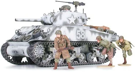 1:35Tank model assembly American M4A3(105mm) Sherman tank leader