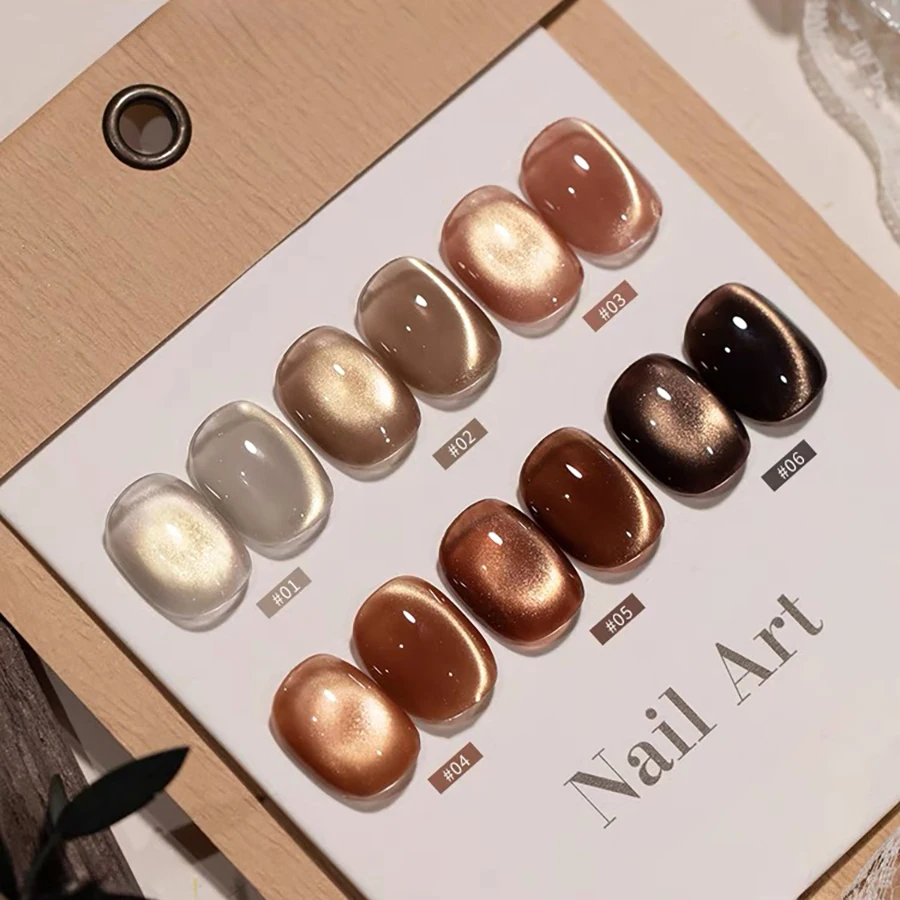 WS 10ML Herfst en Winter Nagels Best Verkopende Li Ge Retro Champagne Goud Glazen Kraal Maanlicht Cat Eye Magneet Gel nagellak Nagels