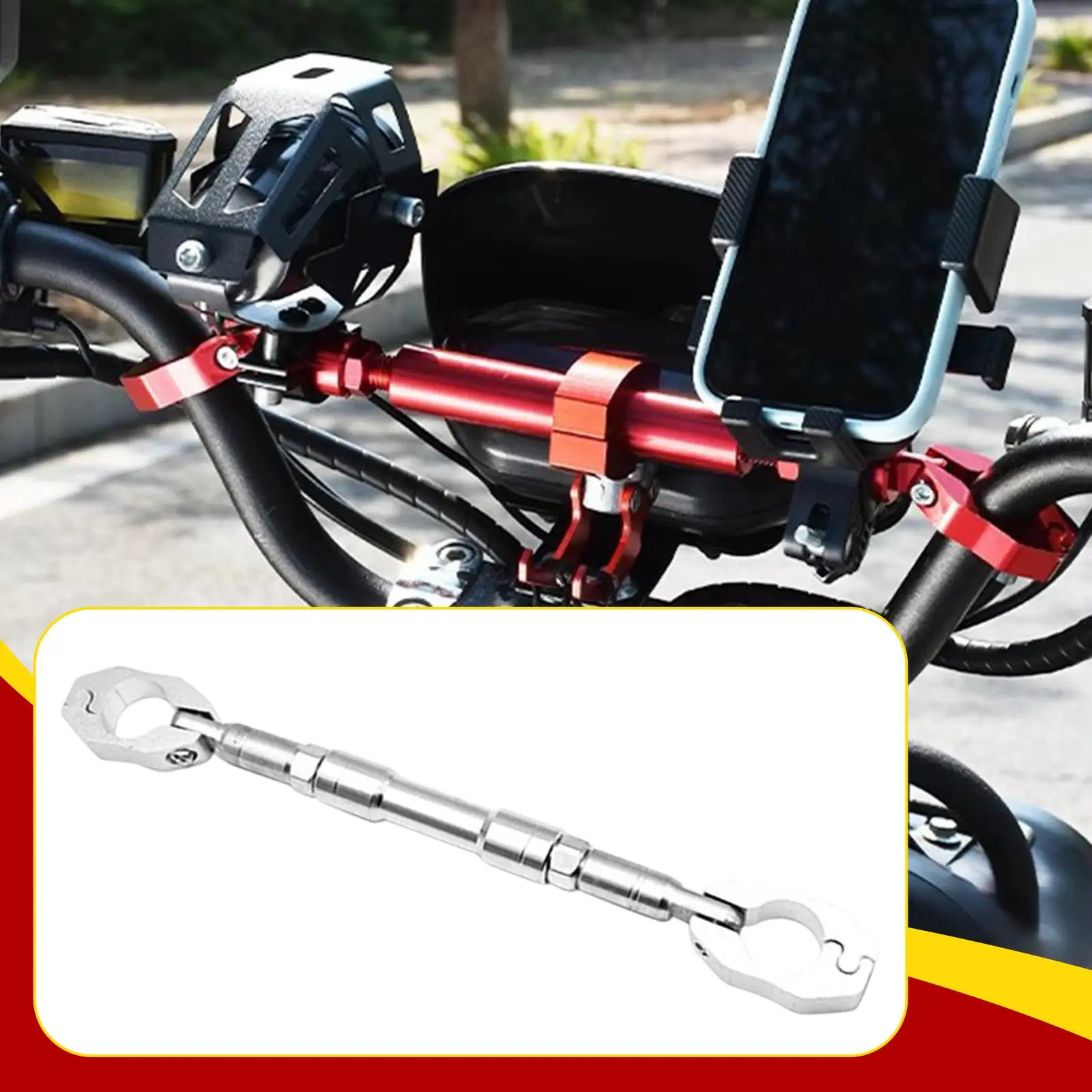 Professional Motorcycle Handlebar Brace Aluminum Alloy Durable Cross Bar 22mm Adjustable for Motocross Handlebars