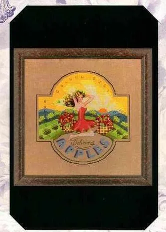 Cross stitch Kit 14CT Canvas Cross Stitch Embroidery Set Craft -25-MD 118 Apple Girl 46-46 Cross Stitch Set