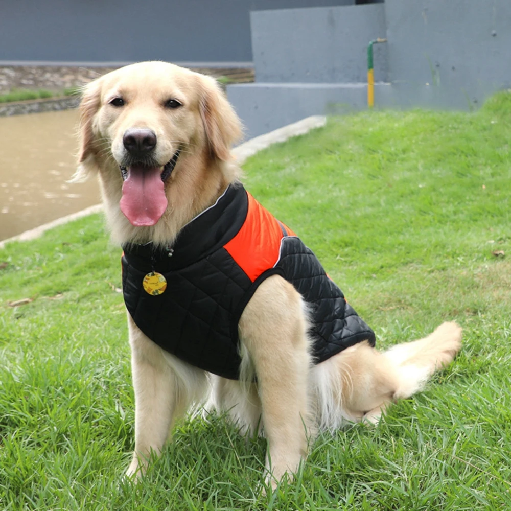 Pet Dog Clothes Warm Clothing Windproof Winter Coat Cold Weather Wearing Soft Coat Chest Back Intergrated for Home Outdoor