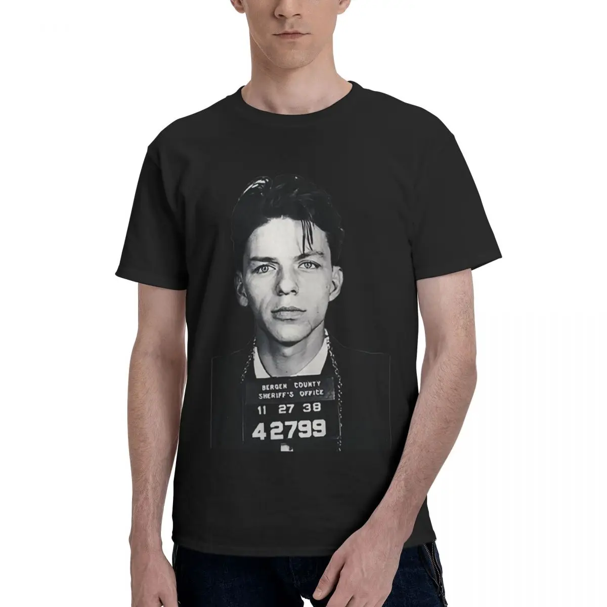 

Frank Sinatra Mug Shot Wicking 100% Cotton Casual Breathable Confortable Kawaii Funny T-Shirt For Men Funny Gift