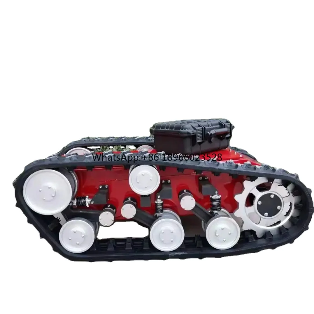 rubber track platform tracked chassis platform robot tank chassis kit with rubber track crawler