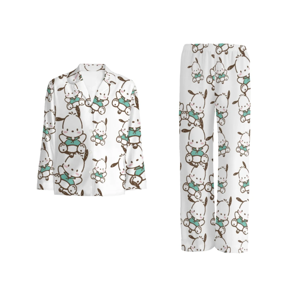 Cartoon Rabbit CuteCute Home Couple Pajamas Casual Cartoon Print 2-piece Set Autumn Winter Warm Long Sleeve Sinchan Suit