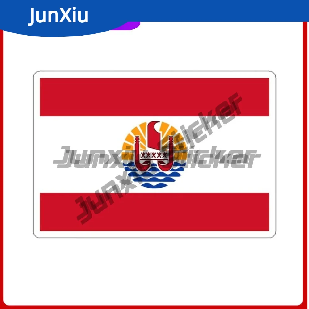 

French Polynesia Flag Travel Stickers Waterproof Decoration For Car Bumper Laptop Water Bottle Sticker Scrapbook Suv Bodywork