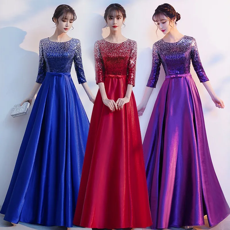 

XXBY-686 # Костюм для хора, вечернее платье для хозяина, новое костюм для выступлений на сцене для соревнований, женское длинное платье