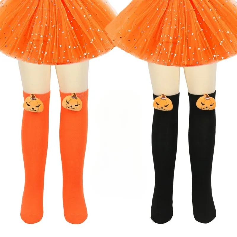 ハロウィン秋の新アクセサリーパンプキンかわいいオーバーニー漫画人形ソックス男の子と女の子用演技パーティーストッキング多用途