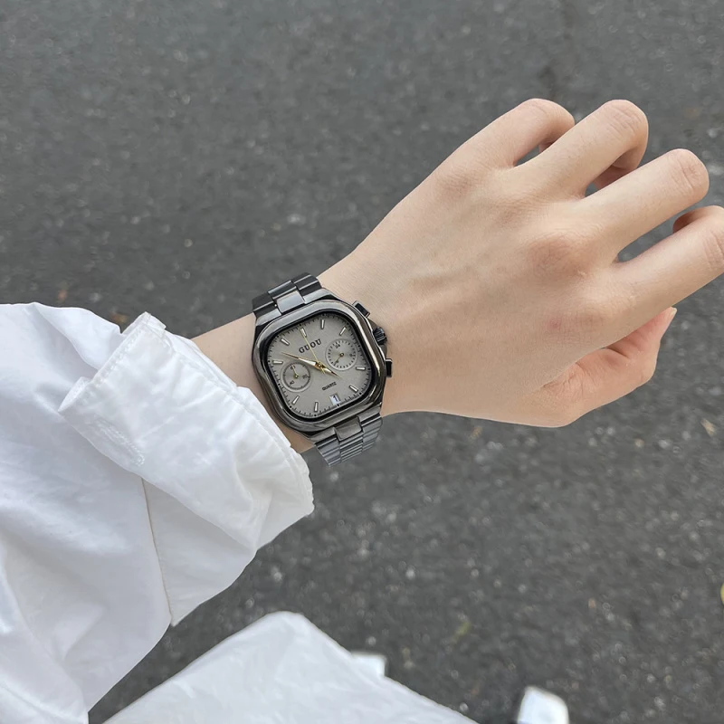 Exquisite Fashionable Chic Square Minimalist Quartz Watch Suitable Both Men Women Men'S Women'S Watches Luxury Couple Watches