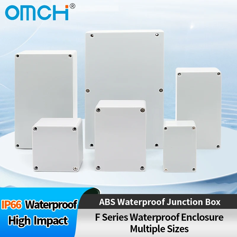Image of OMCH F-Serie IP66 Kunststoff ABS Outdoor Wasserdichte Elektrische Anschlussdose Schraubkabel Anpassbare Wasserdichte Kabelverbindungsdose