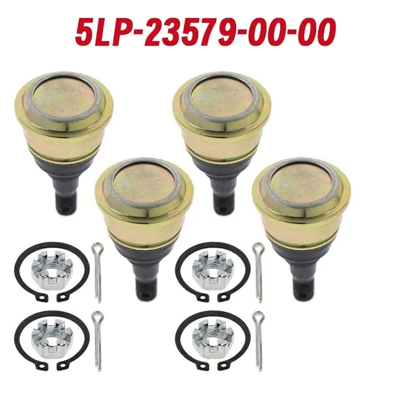 AEA7-4Pcs ATV Lower Ball Joints Kit 5LP-23579-00-00 For Yamaha Grizzly YFZ450 YFZ450R YFZ450X YFM700R YFM660R 5LP235790000