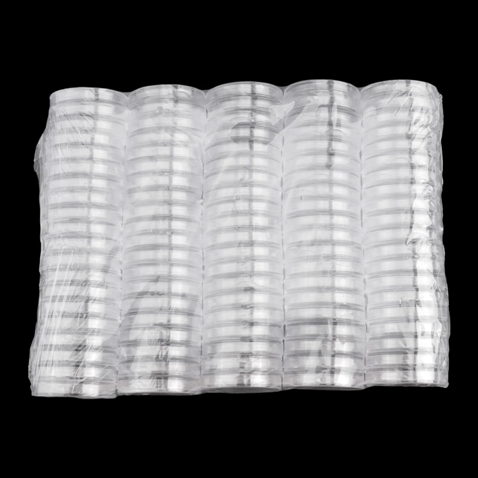 Clear Plastic Coin Holders Capsules, 23mm Diameter, 100Pcs Storage Case Box, Double Shell Design for Coin Appreciation