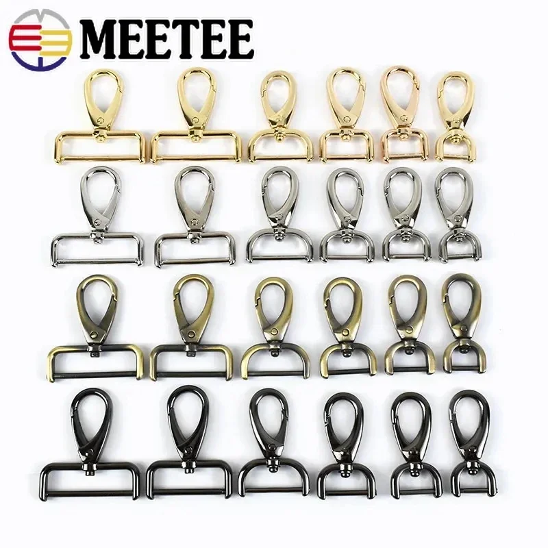 10Pcs 13-38mm Removable Lobster Clasp Bag Strap Metal Buckles Handbag Belt Swivel Trigger Snap Dog Collar Hook DIY Accessories