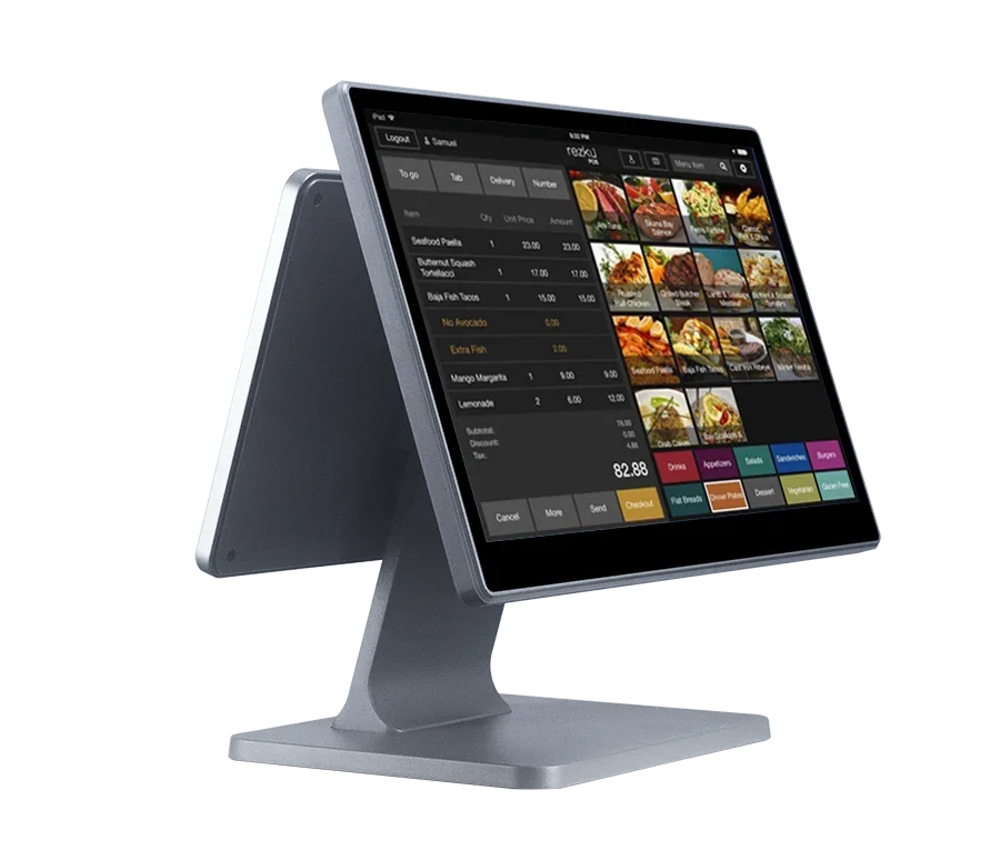 

S18 Windows/android Slim, 15.6+11.6inch Touch Stable POS Machine, POS System Terminal, Source Factory for Your OEM Production