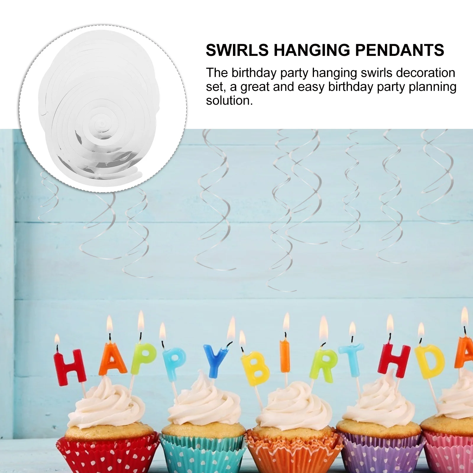 

18pcs Spiral Hanging Swirls Decorative Party Pendant For Birthday Wedding Celebration Decoration Lovely Birthday Supplies