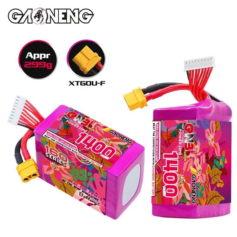 2 Stuks GNB 8S 29.6V 1400mAh 160C/320C LiPo Batterij Voor Racing Drone Vliegtuigen Quadcopter helikopter Fpv Model Onderdelen 29.6V Batterij