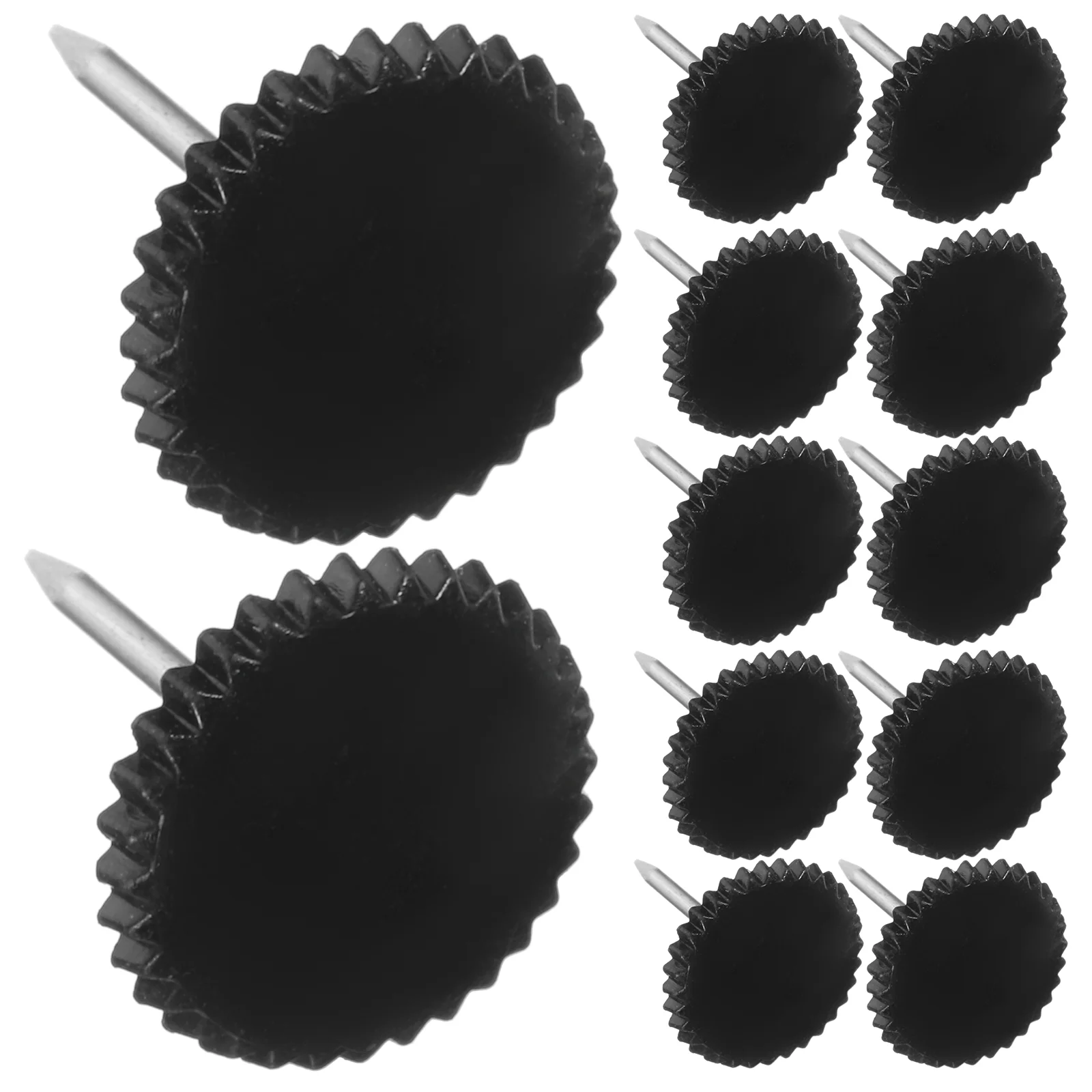 100 Pcs Office Transparent Gear Plastic Thumbtack Tacks Black Push Pins Small Decorative Pushpin Pushpins Thumbtacks Flat Cute