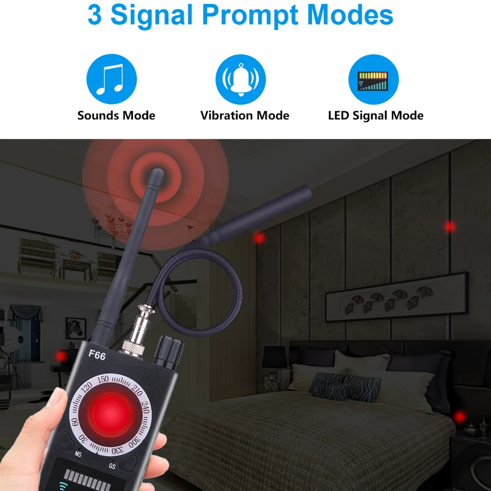 K18 Detector Multi-function Anti Mini Bug Audio SPY-Camera GSM Finder GPS Signal Lens RF Locator Tracker Detect Wireless Camera