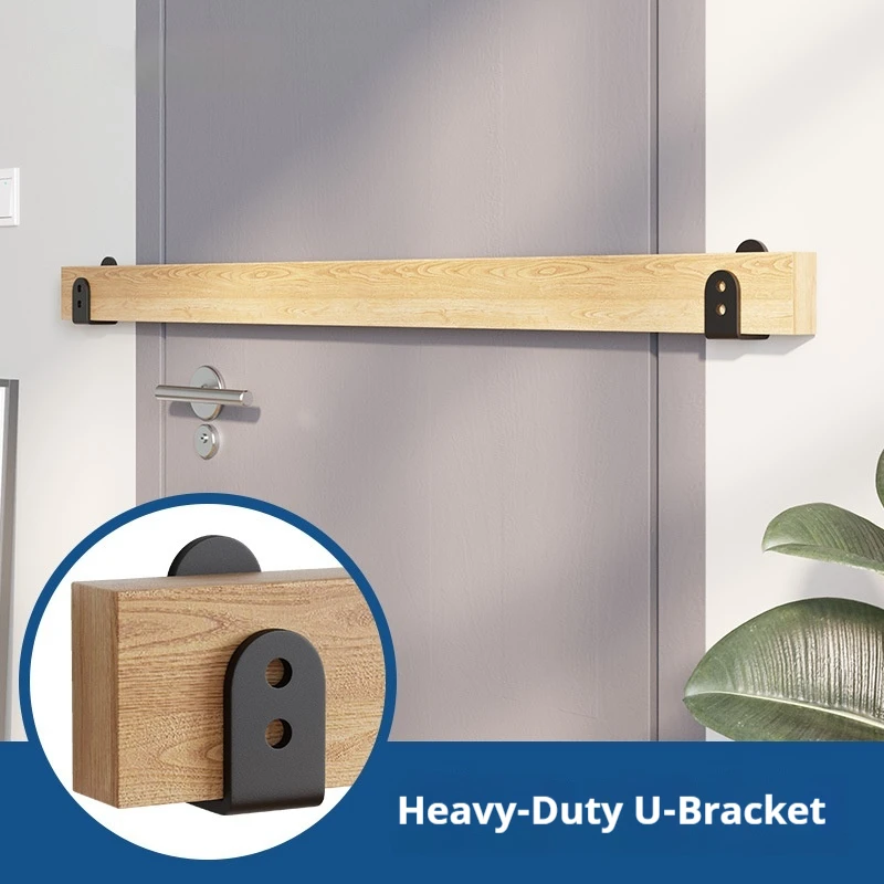 

1 пара усиленных настенных дверных засовов из углеродистой стали, выставочный кронштейн-крюк, дверная защелка, U-образный кронштейн для защиты от кражи