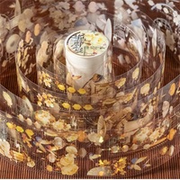 55mm * 200cm/roll Kawaii Shell Light PET Die Cutting Tape Scrapbook DIY Decorative Material Sticker Aesthetic Stationery Sticker