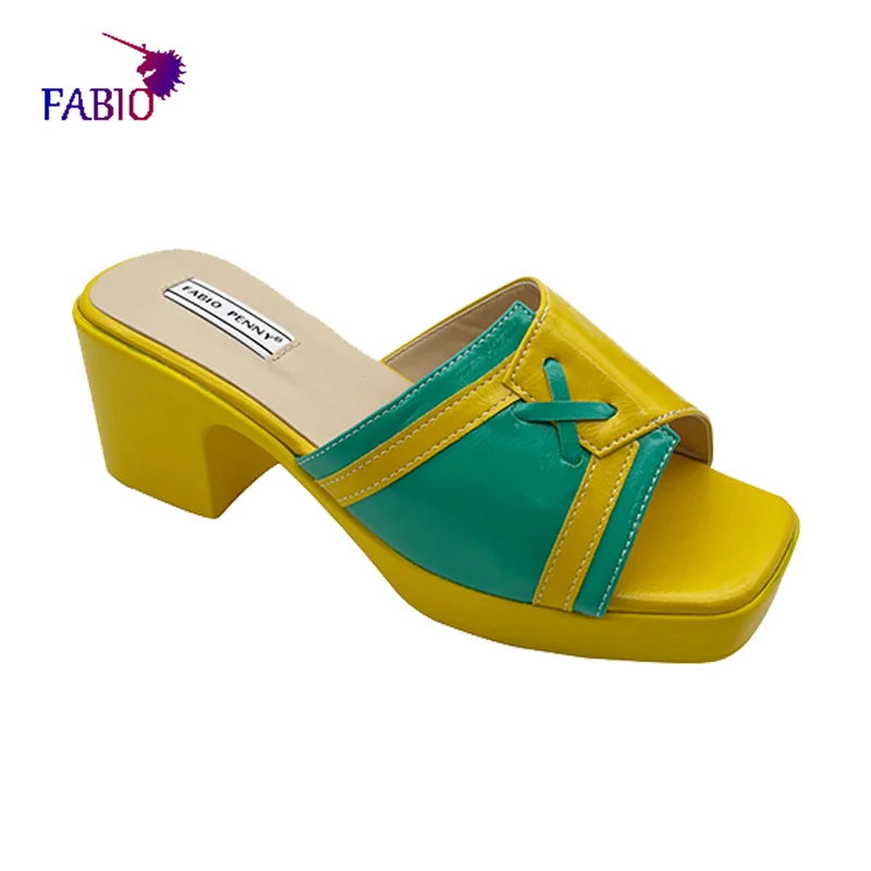 FABIO PENNY-Sandales Italiennes à Talons Compensés pour Femme, Chaussures de Loisirs, de Voyage, de Plein Air, à Plateforme, Haut de Gamme, Élégantes, à la Mode, pour ix, Nouvelle Collection