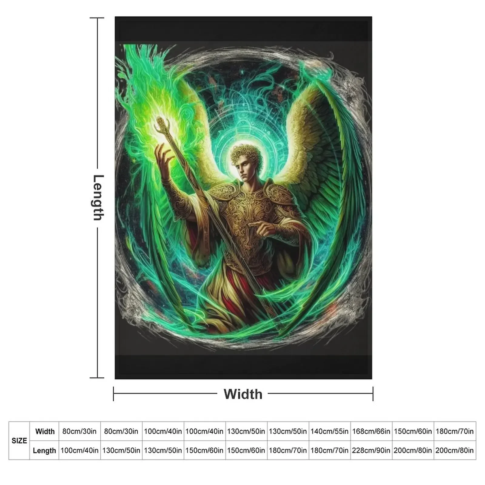 Saint Raphael Archangel - Angel of Healing - Christmas gift Throw Blanket Cute sofa bed Retros Blankets