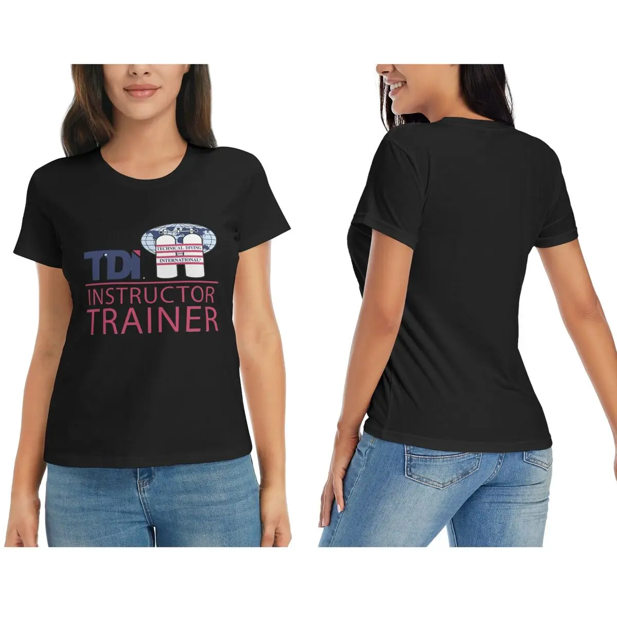 เสื้อยืด Scuba Diving International (SDI) สำหรับผู้หญิง O-Neck Streetwear เสื้อยืดแขนสั้นผู้หญิงเสื้อผ้าฤดูร้อนเสื้อ