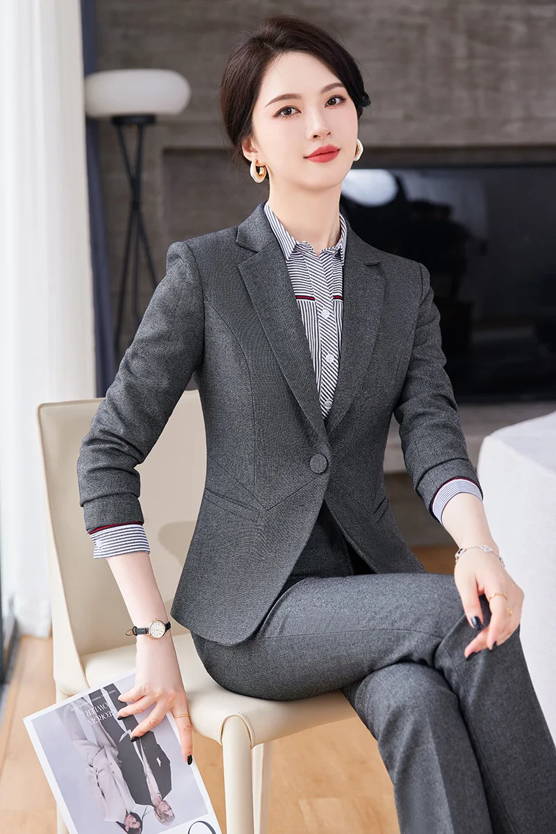 Professional Women\'s Suit Pantsuits, Highest Temperament to Make You Unique, Autumn and Winter Fashion, New, 2023