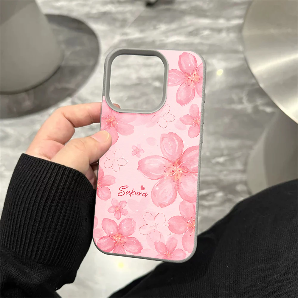 Kirschblüten-Sakura-Handyhülle für iPhone 17 16 15 14 13 12 Pro Max 16 15 14 Plus 17 16 15 14 Pro 17Air Silikon-Matt-Cover – Detail 9