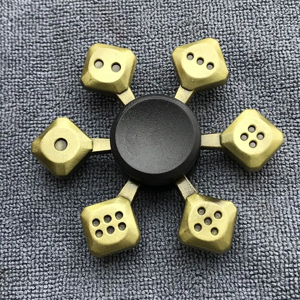 Metal Finger Spinner Puzzle Toy Brass Color ADHD Anxiety Fidget Spinner Exterior Smooth Zinc Alloy Hand Spinning Adults Gift