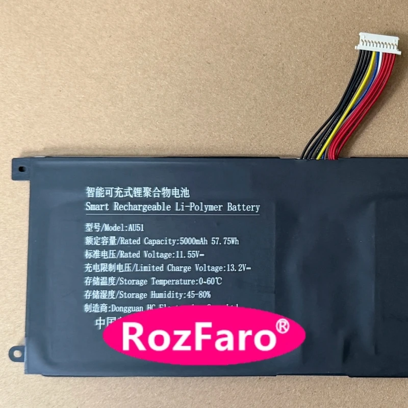 RozFaro For Azerty AZ-1615 AU51 11.55V 5000mAh 57.75Wh 11-pin 11-wire Laptop Battery For ALEXVI TU45C 1.0 4.0 Notebook