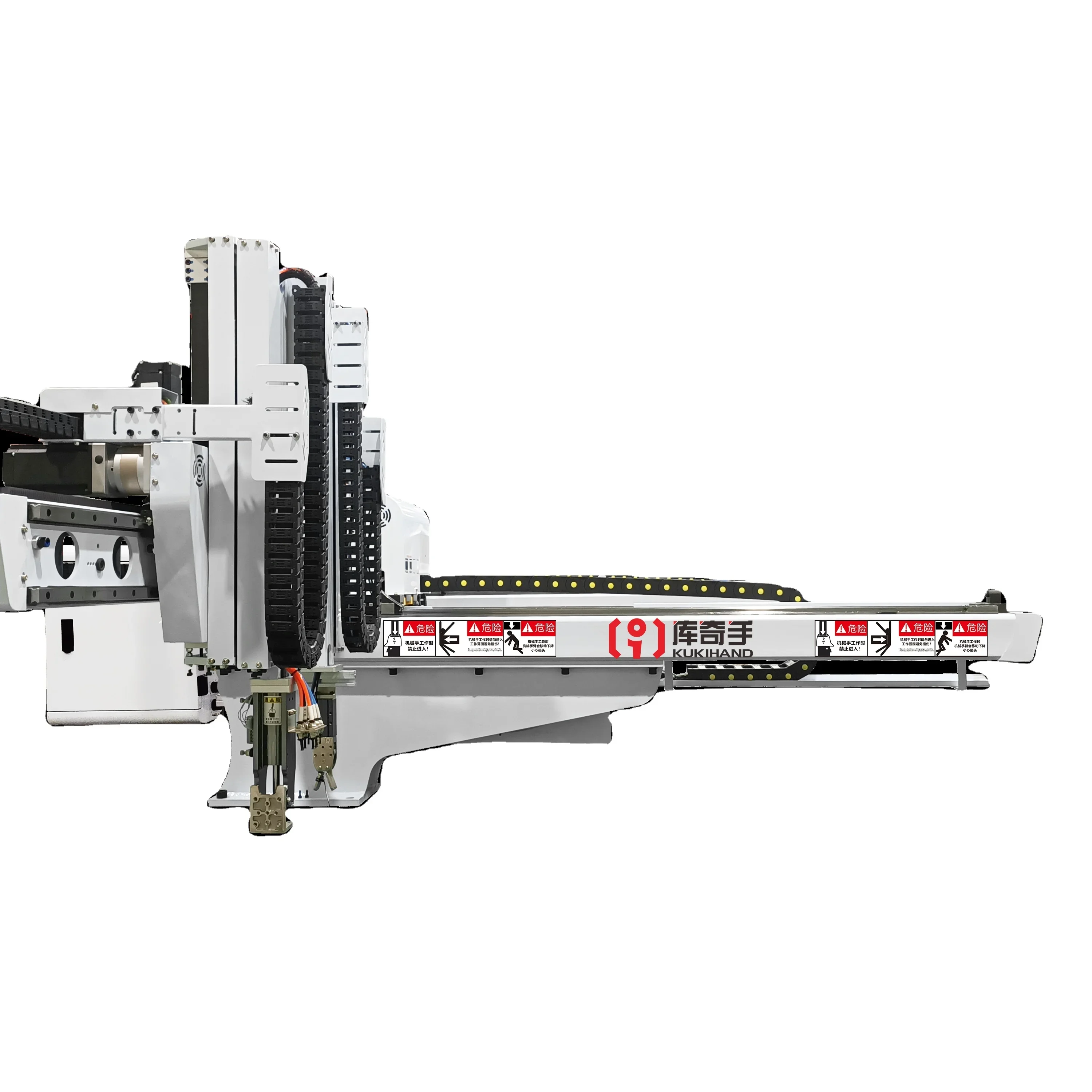 Five axis unilateral double arm three section robot 100 to 250T inje ction moulding machine