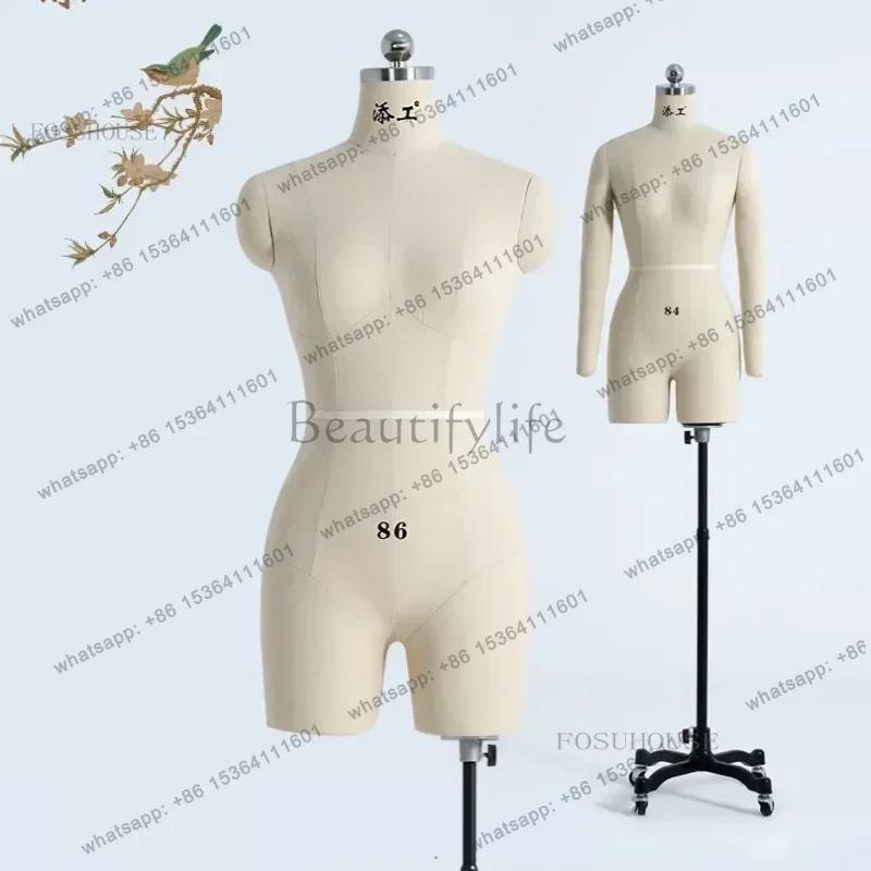 PG Sewing Cotton Cover Body Female Mannequins with Legs for Clothing Design Bust Tailor Mannequin Dress Display Stand Can Pin