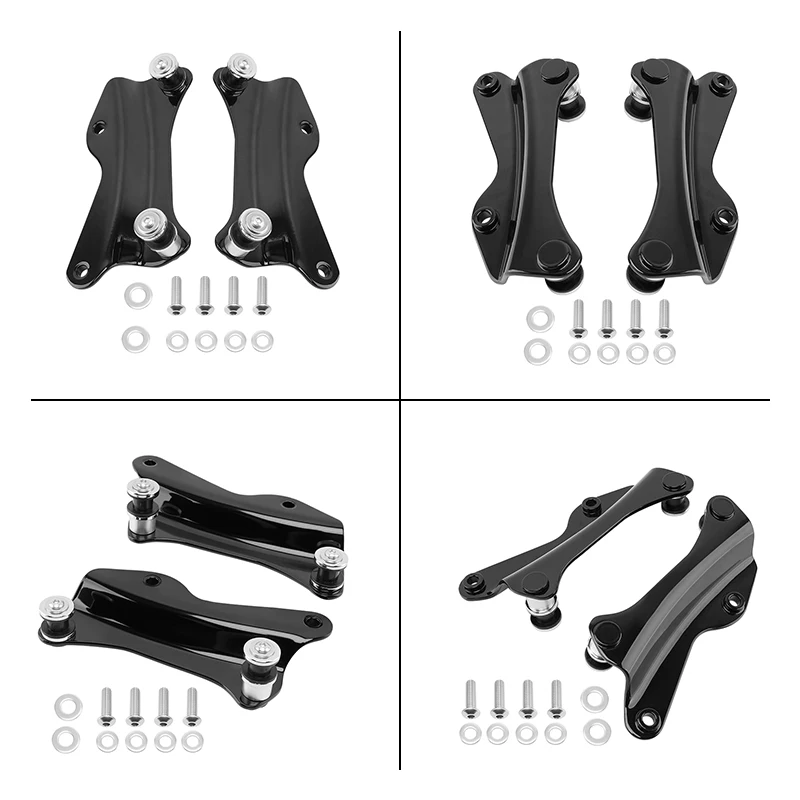 Kit de accesorios de acoplamiento de 4 puntos para motocicleta, color negro, para Harley Touring Road King Ultra limitado Road Glide Street Glide 2014-2022