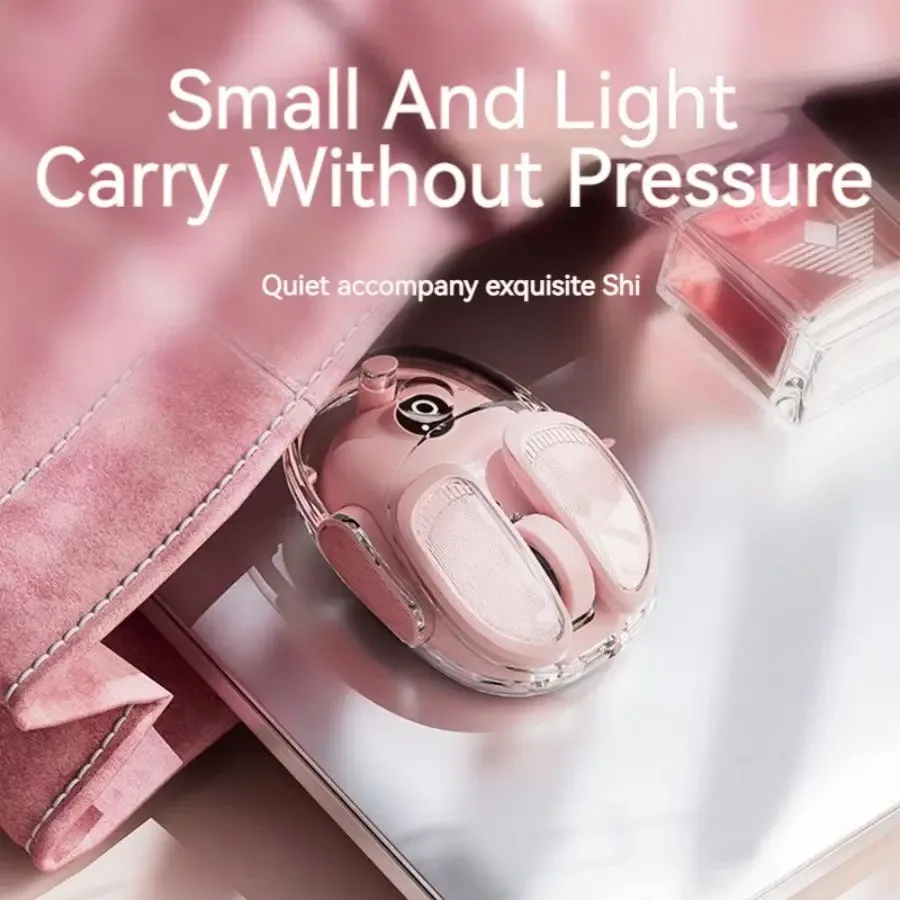 EWEADN Q9 Tri-Mode Wireless Transparent Mouse Adjustable DPI USB-C Silent for Gaming Computer Office Home PC RGB Laptop