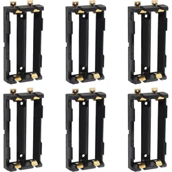 6PCS 18650 Battery Holders 2 Slots 18650 Battery Clip Holder Box Case for 18650 Battery Copper Contacts Battery Storage Case