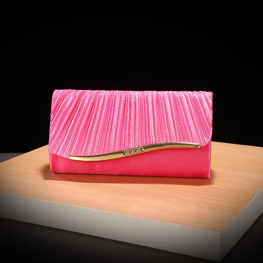 

Новая элегантная сумка для ужина, стильная ретро-сумка для хранения мелочей, романтичная вечерняя сумка, классическая плиссированная сумка с металлическим декором.