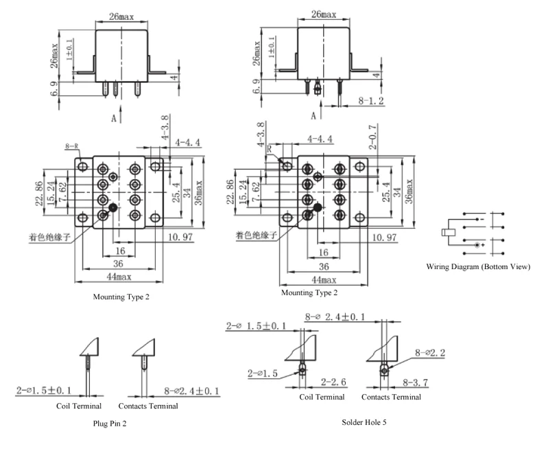 JQX-136M 2 Form A 2 Form B Balanced Force High Power 25A 28VDC Relay Hermetical 12VDC 48VDC 6VDC Aerospace Aircraft Defense