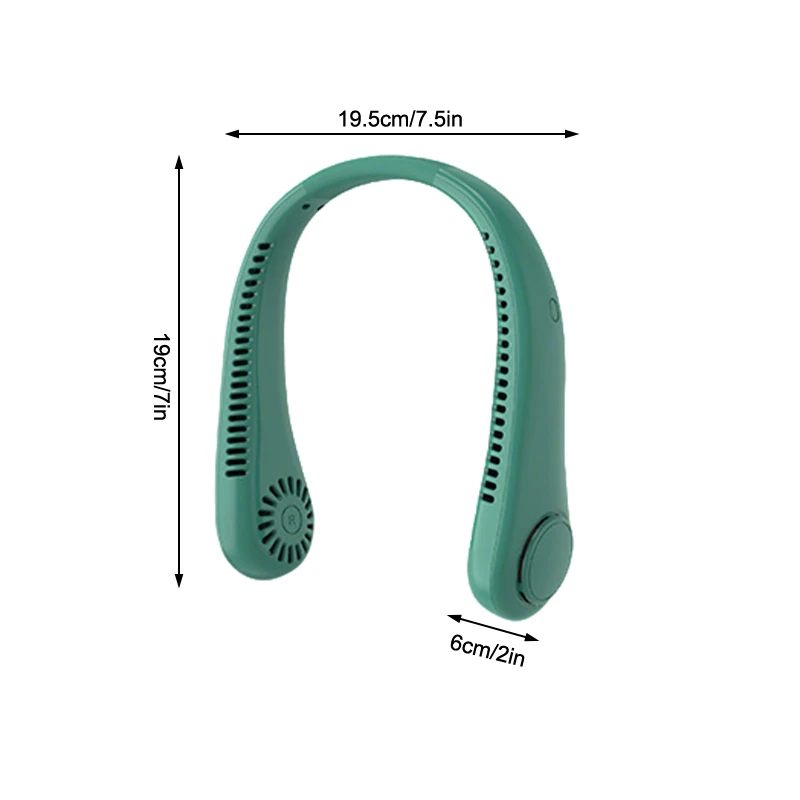 Hands-Free Cooling Device, 4000mAh Portable Rechargeable Neck Fan, 3 Speed Modes Adjustable