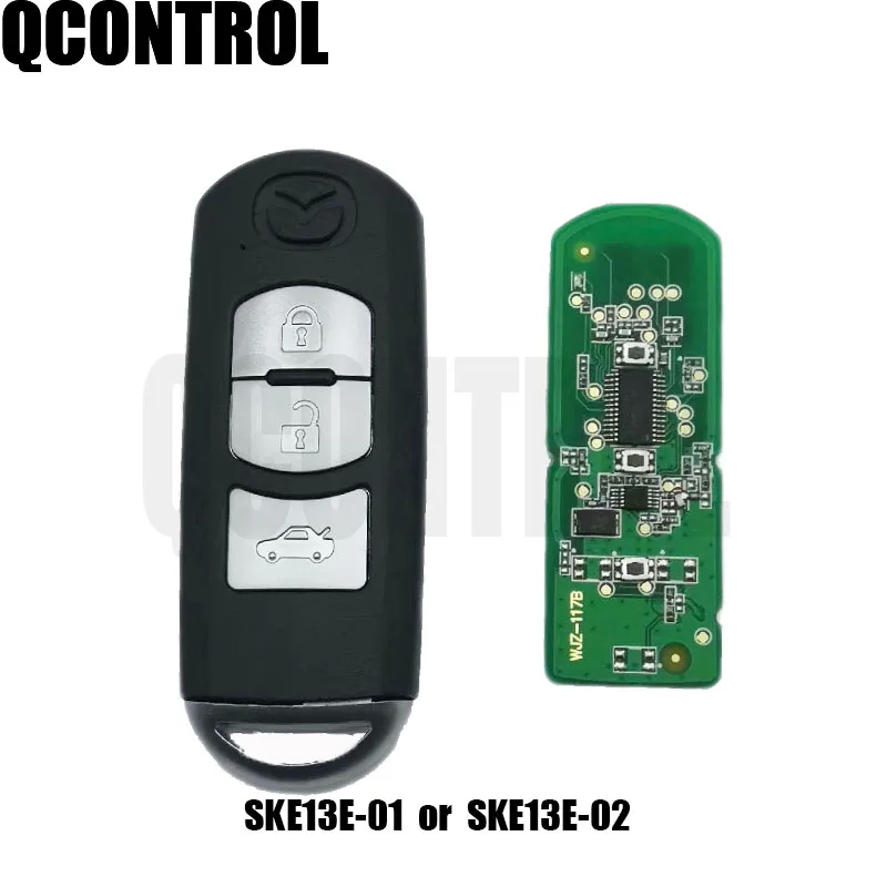 

QCONTROL Car Remote Key Suit for MAZDA CX-3 CX-5 Axela Atenza Model SKE13E-01 or SKE13E-02 Car Remote Control