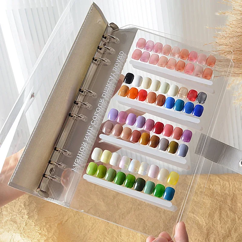 

Fake Nails Tips Display Book Nail Polish Storage Book False Nails Styles Showing Book for Salon Home DIY Manicure Tools