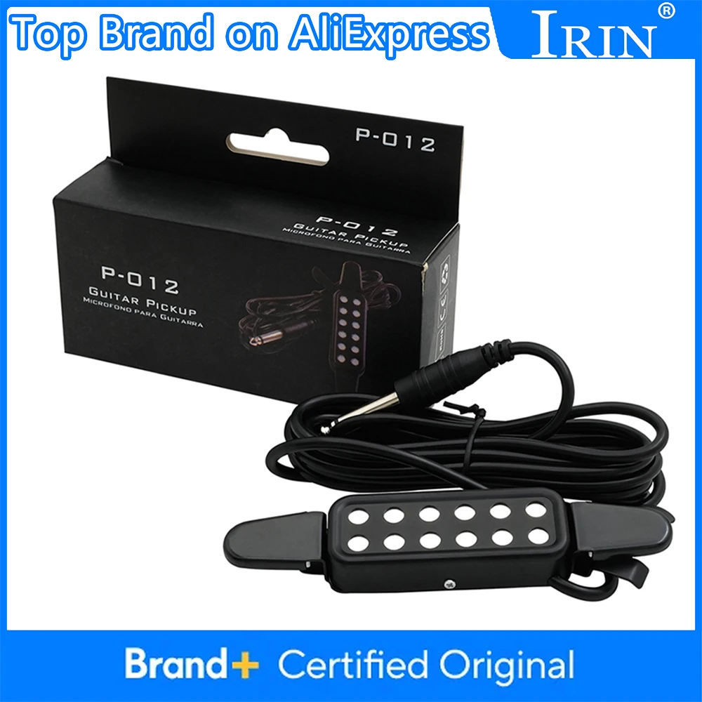 

Звукосниматель IRIN для акустической гитары с 12 отверстиями, магнитный преобразователь звука с аудиокабелем 3M 6.35 мм, аксессуары для гитары