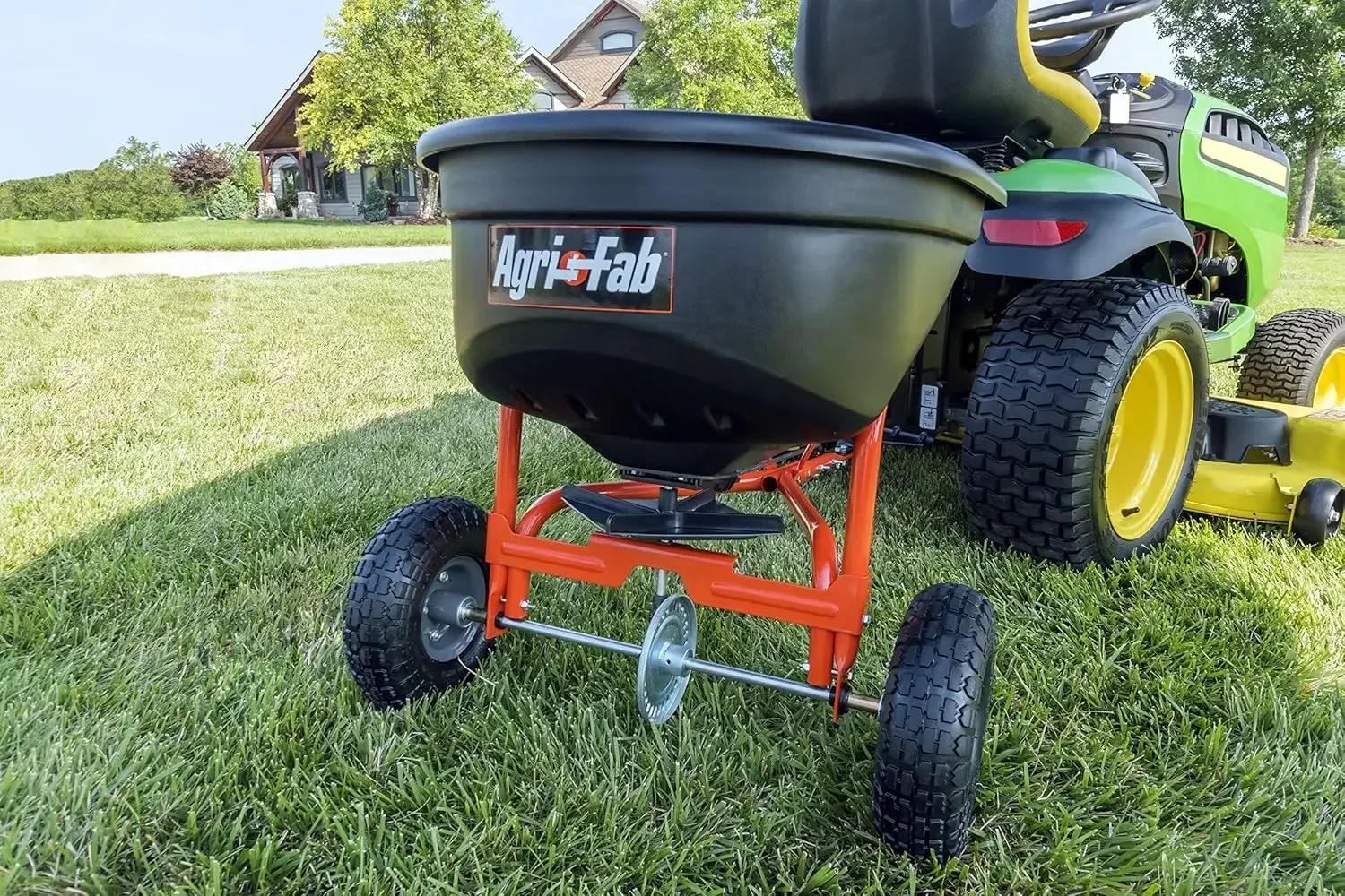 45-0527 110 lb. Tow- Behind Lawn & Garden Broadcast Spreader for Seed,Fertilizer,Salt,Ice Melt; Easy to use Flow Control from Se