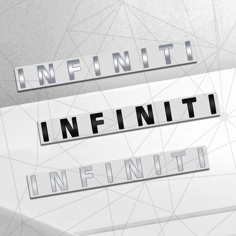 3D Авто Металл Для EX FX JX ESQ QX30 QX50 QX55 QX60 QX80 Q30 Q50 Q60 Значок Автомобильный задний багажник Эмблема Наклейка ЛОГОТИП Декор Кузов Стайлинг