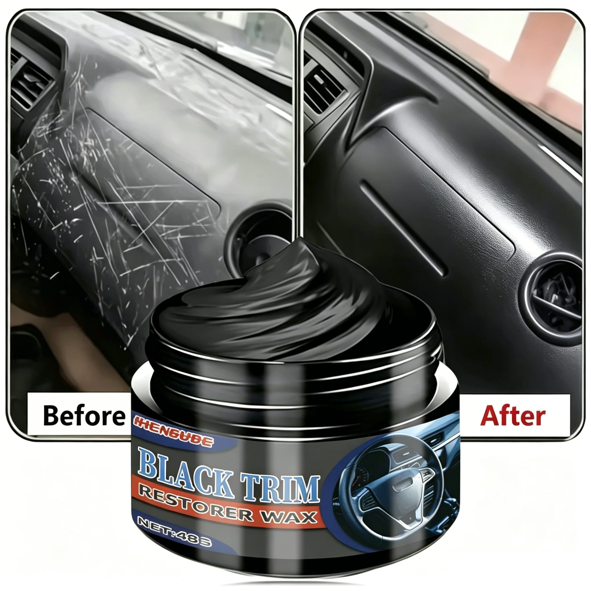 48ml Car Tire Retreading Wax Tire Shine Coating Long Lasting Stain Remover Cleaner Cars Tire Maintenance Accessories