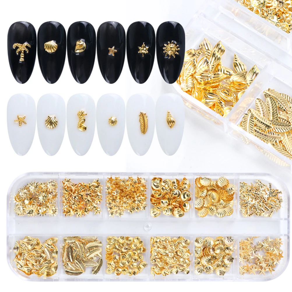 

Metal Jewelry Nail Decoration Gold Decorations Decals Accessories Art Charms DIY Nails Studs