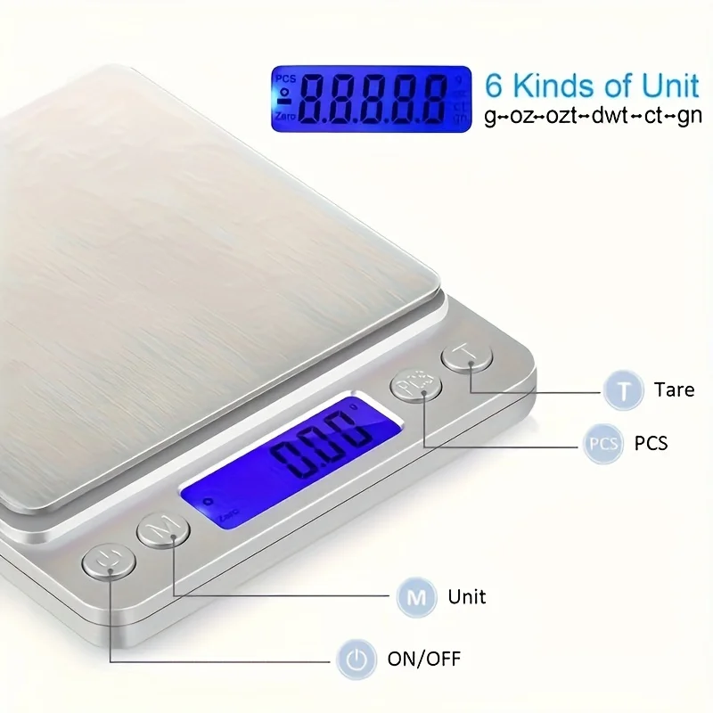 1pc 3kg Digital Food Kitchen Scale Upgraded High Accuracy Mini Pocket Scale Measures In Grams Oz For Cooking Baking Jewelry